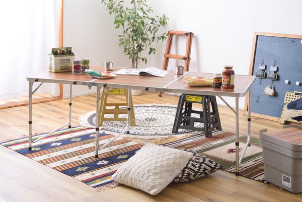 東谷 フォールディングテーブル ワイド D80 ブラウン ODL-558