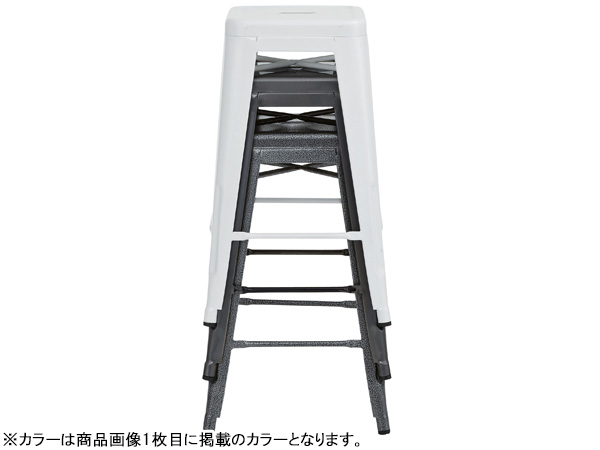 東谷 クレール ハイスツール ブラック W41×D41×H66(座面30×30) PC-132BK 腰掛 台 重ね 収納可 省スペース メーカー直送 送料無料_2