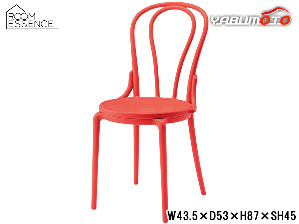 東谷 チェア レッド W43.5×D53×H87×SH45 PC-987RD シンプル ワントーン 一色 デスクチェア スタイリッシュ メーカー直送 送料無料