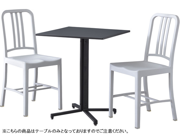 東谷 テーブル スクエア ブラック W60×D60×H73 PT-331BK 四角 角型 カフェ ダイニング オフィス アジャスター付 メーカー直送 送料無料_2