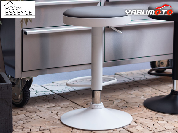 東谷 カウンタースツール ホワイト W39×D39×H61-82 RKC-270WH ハイチェア スツール 回転 昇降機能 モノトーン メーカー直送 送料無料の通販は 6,817円