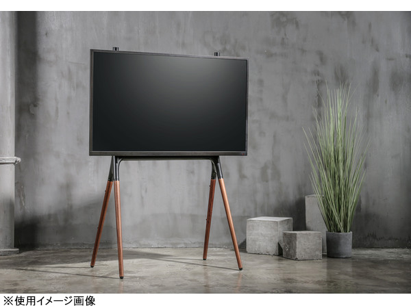 東谷 テレビスタンド ブラック W82×D53×H138 TS-21BK イーゼル ハイタイプ 自立式 32〜55型対応 高さ調節 メーカー直送 送料無料_3