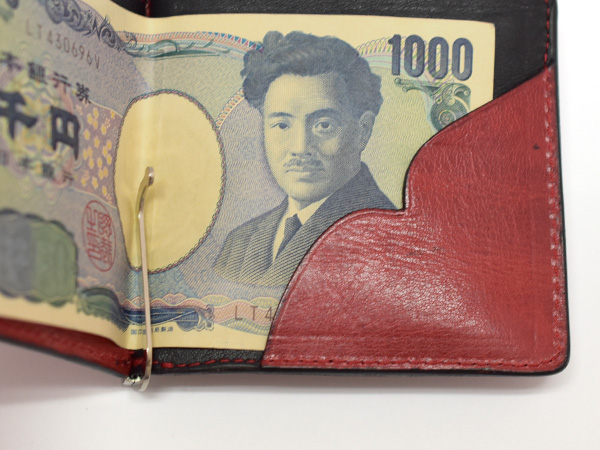 CALF カーフ 本革 マネークリップ ウォレット レッド red レディース