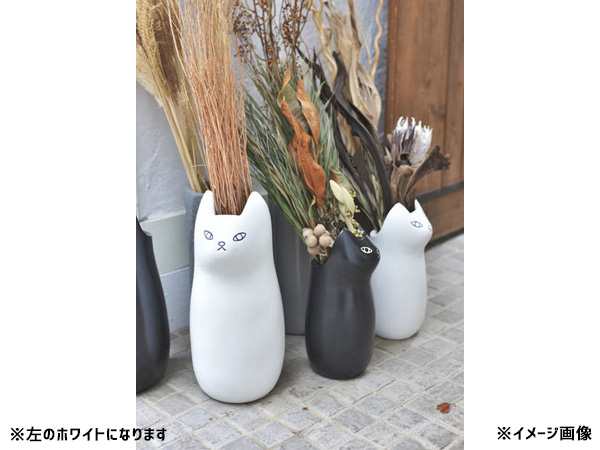 東谷 傘たて 陶器 猫 ねこ ホワイト 白 高さ約45.5cm アンブレラ