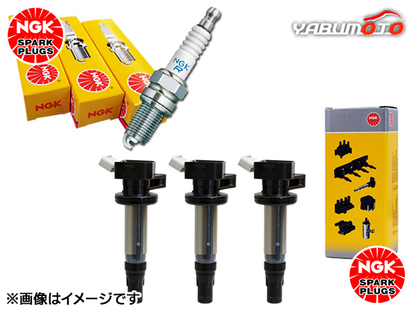 ekワゴン ekスポーツ H82W NGK 正規品 標準 スパークプラグ 2262 ZFR5F-11 3本 NGK 正規品 コイル U5159 3本セット H22.08〜H24.05