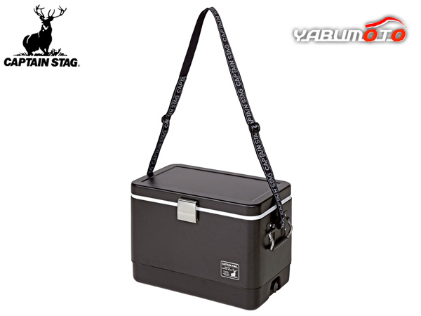 キャプテンスタッグ CSブラックラベル スチールフォームクーラー 25L UE-81 保冷ボックス クーラーボックス 黒 水抜き栓付 送料無料