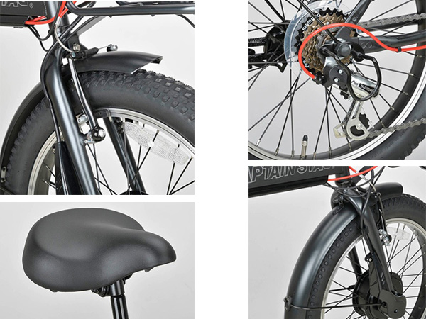 キャプテンスタッグ eワイルダー 電動 FDB206 マットブラック 20型 BMX