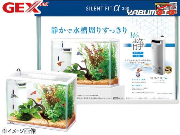 GEX サイレントフィットアルファ300 熱帯魚 観賞魚用品 水槽 セット 