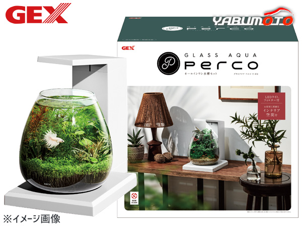 GEX グラスアクア PERCO T-WH オールインワン水槽ペルコ 熱帯魚 観賞魚用品 水槽用品 ライト ジェックス 同梱不可 送料無料