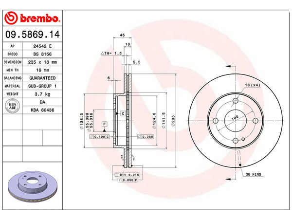 ブレンボ ディスクローター ファミリア BJ5P '98/4〜'03/10 ※RS除く/FF Engine [ZL-DE] フロント マツダ brembo 09586914 2枚 送料無料の通販は