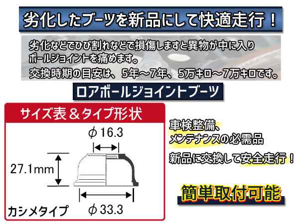 ミラ イース LA300S LA310S タイロッド エンド ブーツ DC-2678 ロアボール ジョイント ブーツ DC-1635 4個セット  ゆうパケット 送料無料 の通販はau PAY マーケット - プロツールショップヤブモト