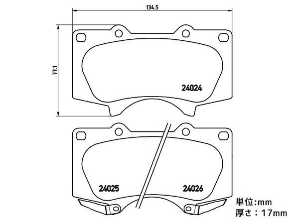 ブレンボ ブレーキパッド FJ クルーザー GSJ15W '10/12〜'18/01