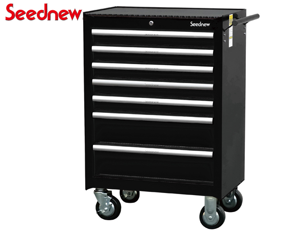 Seednew ローラーキャビネット 黒 ブラック 7段引出し S-R907-BL シーズニュー 法人のみ配送 メーカー直送 代引き不可 送料無料