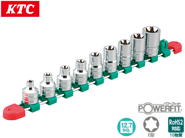 KTC 12.7sq. E型 トルクス レンチ セットTB4E09 送料無料の通販は