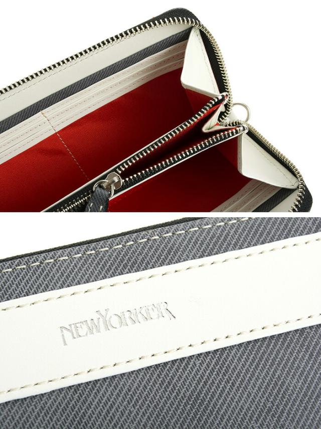 ニューヨーカー 財布 長財布 ラウンドファスナー 黒(ブラック、グレー