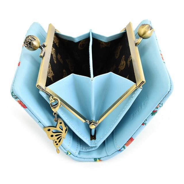 アナスイ 財布 二つ折り財布 がま口財布 ライトブルー ANNA SUI 314301-82 レディース 婦人 ギフト 定番 彼氏 彼女 プレゼント_4