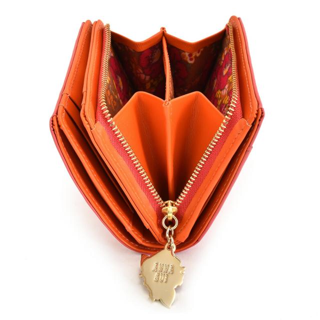 展示品箱なし アナスイ 財布 二つ折り財布 L字ファスナー ピンク ANNA