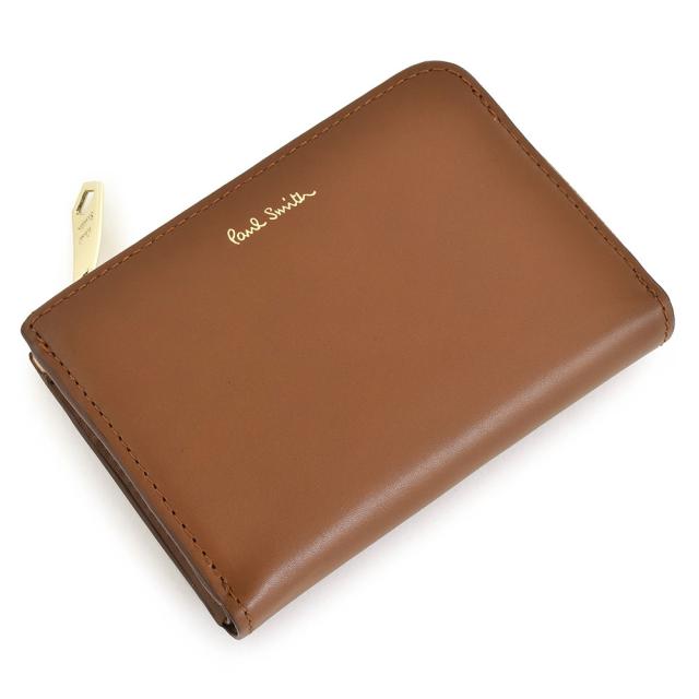 ポールスミス 財布 小銭入れ ケース パスケース L字ファスナー 茶(ブラウン) Paul Smith psc891-70 メンズ 紳士 ギフト 定番 彼氏 彼女 プレゼント