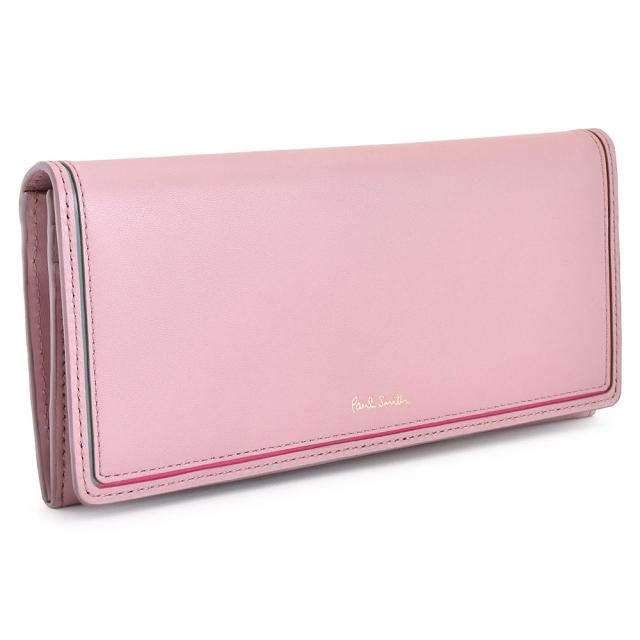 ポールスミス 財布 長財布 ダスティピンク Paul Smith bpw085-24 レディース 婦人 ギフト 定番 彼氏 彼女 プレゼント