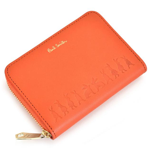 ポールスミス 財布 小銭入れ ケース パスケース オレンジ Paul Smith pwd870-42 レディース 婦人 ギフト 定番 彼氏 彼女 プレゼント ポールスミス 財布 小銭入れ コインケース パスケース ラウンド