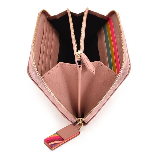 展示品箱なし ポールスミス 財布 長財布 ラウンドファスナー ピンク Paul Smith pwd555-24 レディース 婦人 展示品箱なし ポールスミス 財布 長財布 ラウンドファスナー ピンク