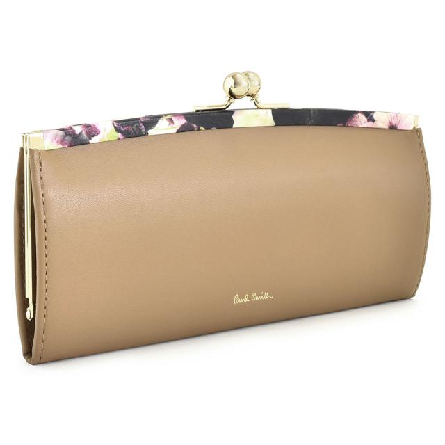 展示品箱なし ポールスミス 財布 長財布 がま口財布 ベージュ Paul Smith pwd645-90 レディース 婦人 ギフト 定番 彼氏 彼女 プレゼント