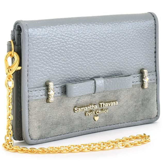 サマンサタバサ パスケース 定期入れ 黒(ブラック/グレー系のお色に見えます。) SamanthaThavasaPetitChoice 45331-00 レディース 婦人 ギフト 定番 彼氏 彼女 プレゼント