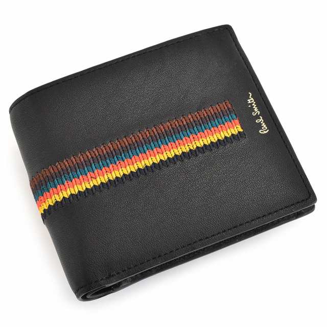 訳あり ポールスミス 財布 二つ折り財布 黒(ブラック) Paul Smith psq032-10 b メンズ