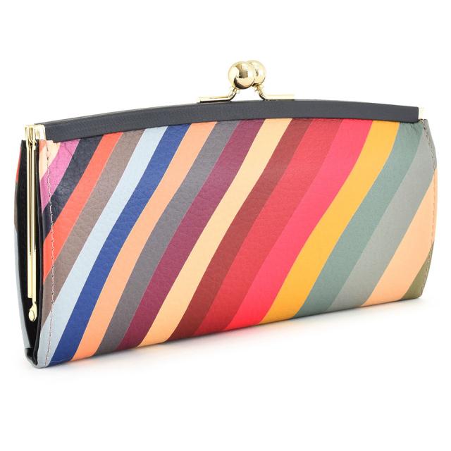 新品】ポールスミス✨スワール エッジ フラップ 長財布 コラル 新品】ポールスミス✨スワール エッジ フラップ 長財布 コラル