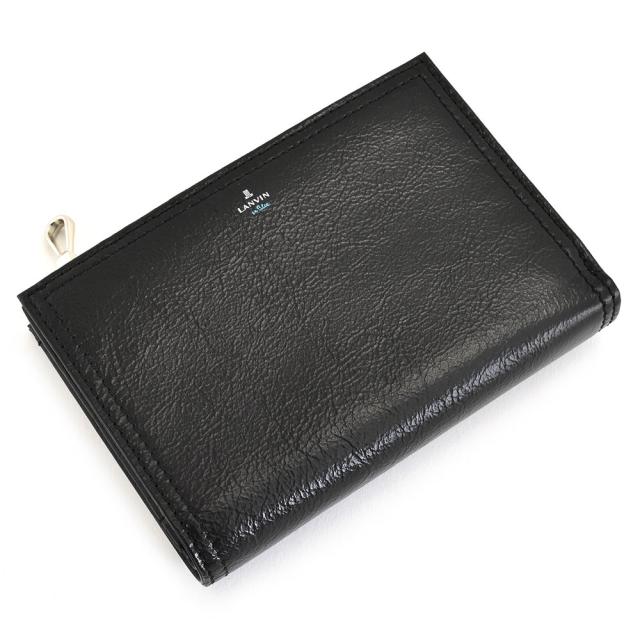 ランバンオンブルー 財布 二つ折り財布 L字ファスナー 黒(ブラック) LANVIN en Bleu 558616 メンズ 紳士 ギフト 定番 彼氏 彼女 プレゼント