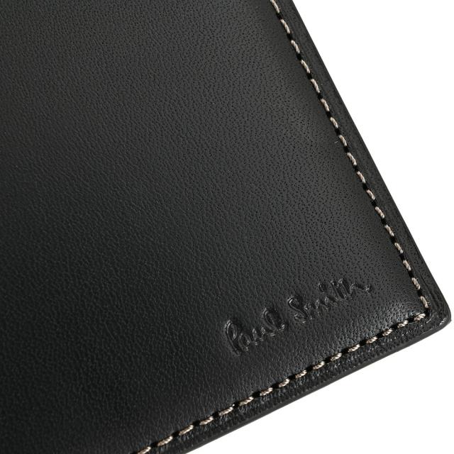 展示品箱なし ポールスミス 財布 二つ折り財布 カード&札 黒(ブラック) Paul Smith psc484-10 メンズ 紳士_4