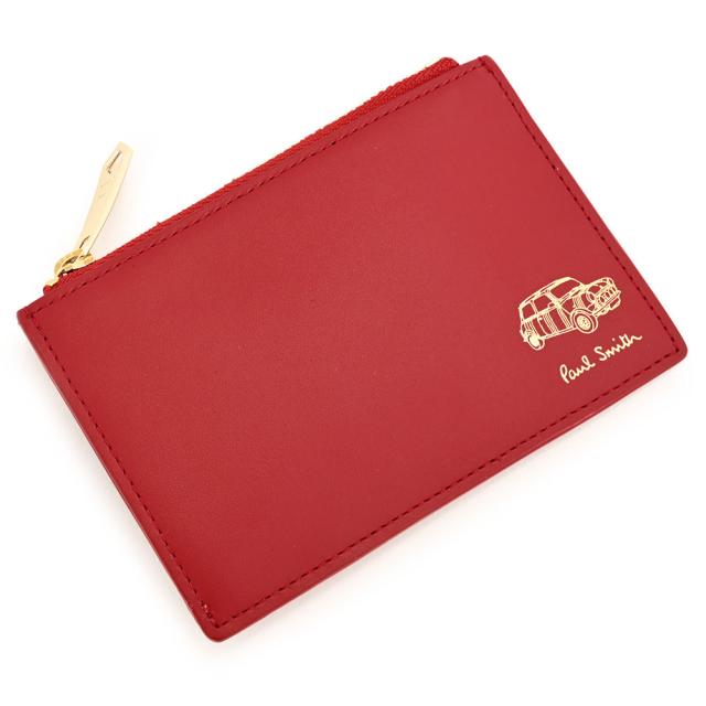 ポールスミス パスケース 定期入れ カードケース ケース マルチケース 赤(レッド) Paul Smith bps014-20 メンズ 紳士 ギフト 定番 彼氏 彼女 プレゼント