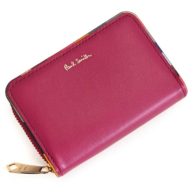 ポールスミス キーケース ケース ラウンドファスナー ラズベリー Paul Smith pwd951-23 レディース 婦人 ギフト 定番 彼氏 彼女 プレゼント