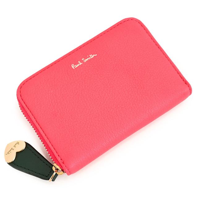 ポールスミス 財布 小銭入れ ケース ラウンドファスナー コラル Paul Smith pwu911-20 レディース 婦人 ギフト 定番 彼氏 彼女 プレゼント