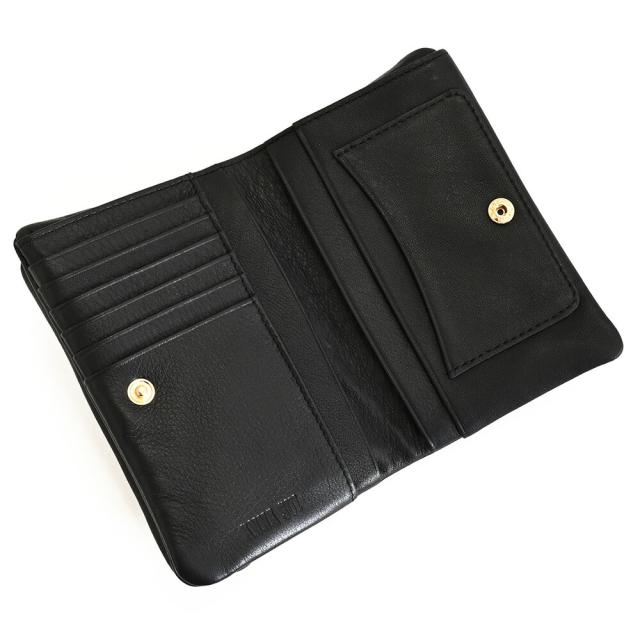 展示品箱なし アナスイ 財布 二つ折り財布 がま口財布 黒(ブラック  