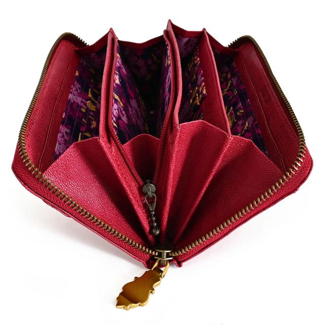 展示品箱なし アナスイ 財布 長財布 ラウンドファスナー ボルドー