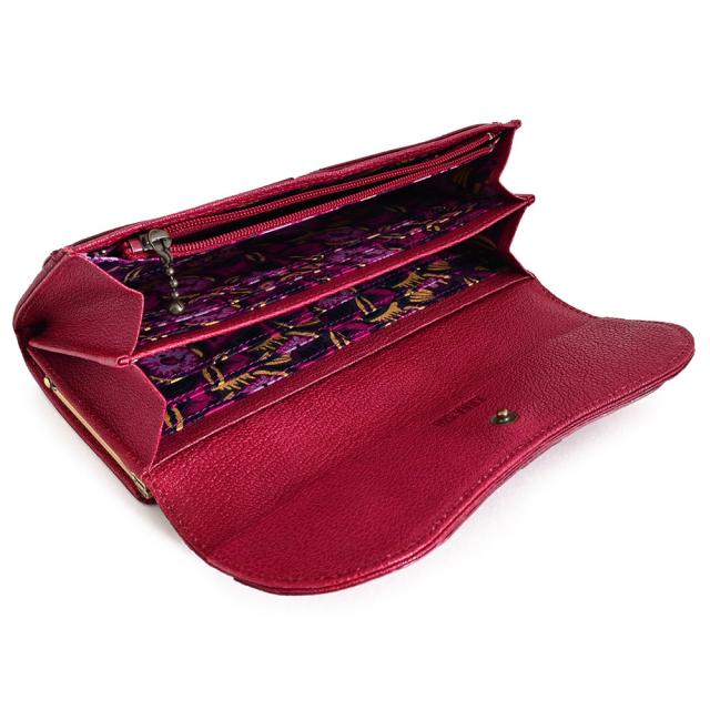 展示品箱なし アナスイ 財布 長財布 がま口財布 ボルドー ANNASUI