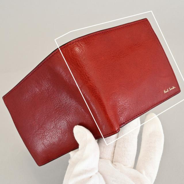 訳あり ポールスミス 財布 二つ折り財布 赤(レッド) Paul Smith psq044-20 b メンズ 紳士 訳あり ポールスミス 財布 二つ折り財布 赤(レッド) Paul Smith psq044