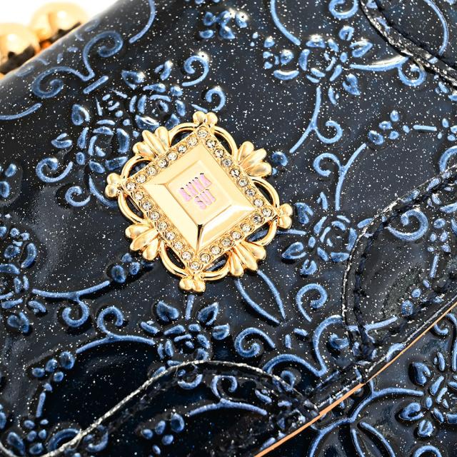 アナスイ 財布 二つ折り財布 がま口財布 濃紺(ネイビー) ANNA SUI 314161-84 レディース 婦人 ギフト 定番 彼氏 彼女 プレゼント_6