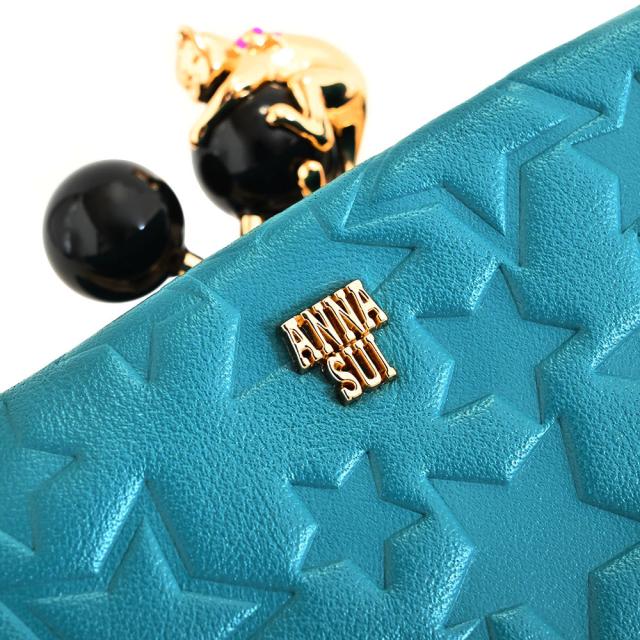 アナスイ 財布 二つ折り財布 がま口財布 ターコイズ ANNA SUI 316832