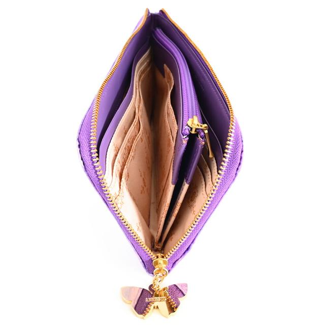 アナスイ 財布 長財布 L字ファスナー ラベンダー ANNA SUI 316911-92