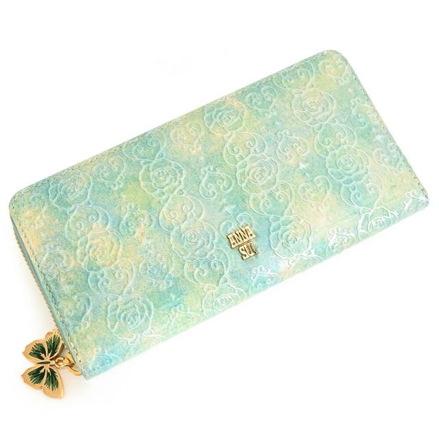 アナスイ 財布 長財布 ラウンドファスナー エメラルドグリーン ANNA SUI 316914-73 レディース 婦人 ギフト 定番 彼氏 彼女 プレゼント