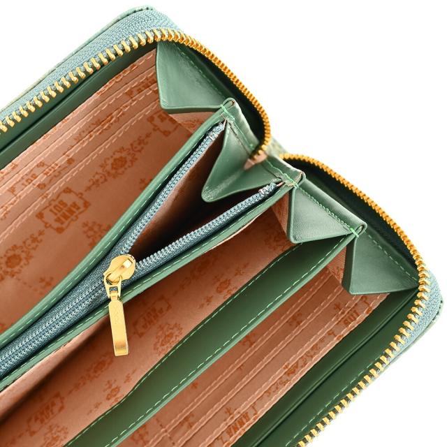 アナスイ 財布 長財布 ラウンドファスナー エメラルドグリーン ANNA