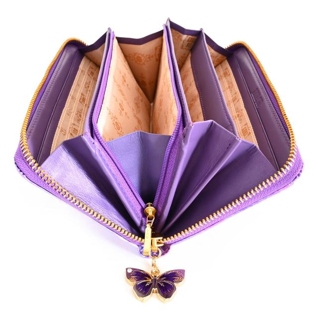 展示品箱なし アナスイ 財布 長財布 ラウンドファスナー ラベンダー