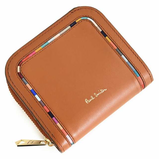 展示品箱なし ポールスミス 財布 二つ折り財布 ラウンドファスナー タン(ブラウン系) Paul Smith bpw285-75 レディース 婦人