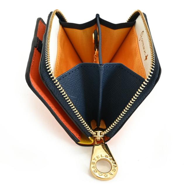 カステルバジャック 財布 小銭入れ コインケース パスケース オレンジ