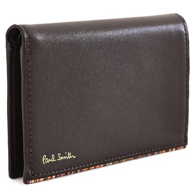 ポールスミス 名刺入れ カードケース 茶(ブラウン) Paul Smith psc761-70 メンズ 紳士 ギフト 定番 彼氏 彼女 プレゼント