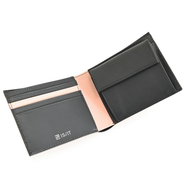 イズイット 財布 二つ折り財布 ピンク IS/IT 971605 メンズ 紳士