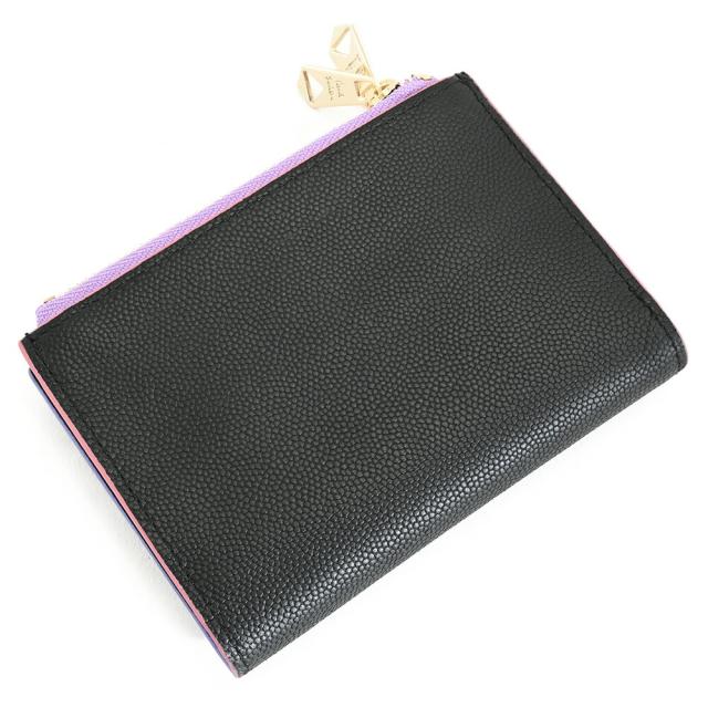 ポールスミス 財布 二つ折り財布 ファスナー財布 黒(ブラック) Paul Smith bpw253-10 ギフト 定番 彼氏 彼女 プレゼント レディース 婦人_1