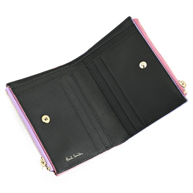 ポールスミス 財布 二つ折り財布 ファスナー財布 黒(ブラック) Paul Smith bpw253-10 ギフト 定番 彼氏 彼女 プレゼント レディース 婦人_2